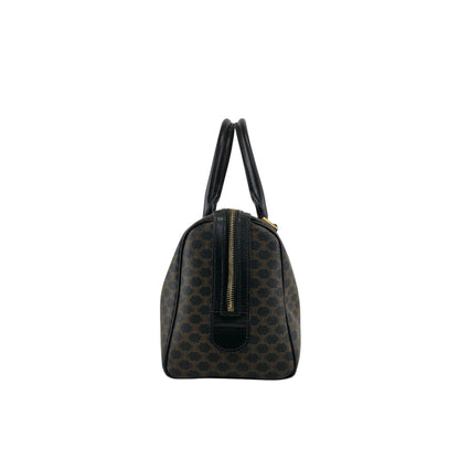 CELINE Macadam Blason Two-way Small Boston bag Shoulder bag Black Vintage xawpgz