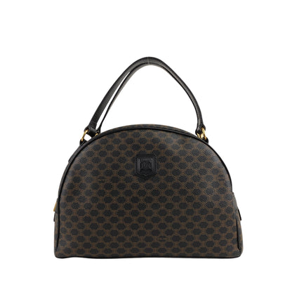 CELINE Macadam Blason Handbag Black Vintage guswt5