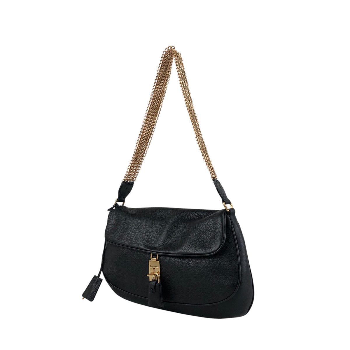 PRADA Turn Lock Shoulder bag Black Vintage atdszw
