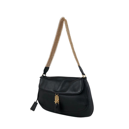 PRADA Turn Lock Shoulder bag Black Vintage atdszw