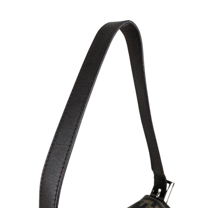 FENDI Zucca Logo Shoulder bag Brown Vintage df4sym