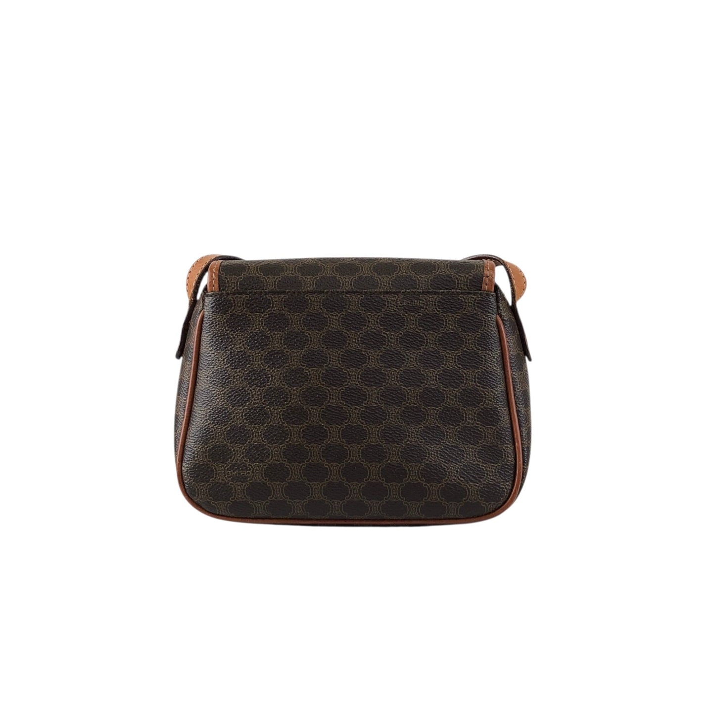 CELINE Macadam Blason Shoulder bag Brown Vintage w4w3x4