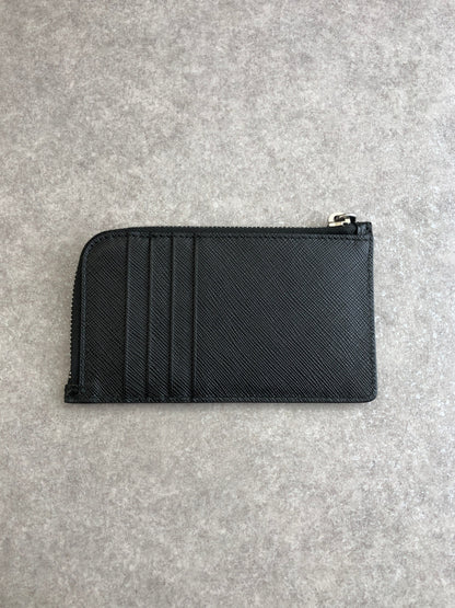 PRADA Logo Embossed Coin Purse Black Vintage sd5ziu