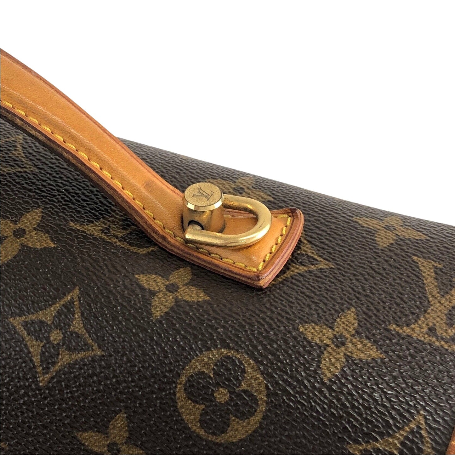 LOUIS VUITTON Monogram Buckle Two-way Handbag Shoulder bag Brown Vintage cmkh5s