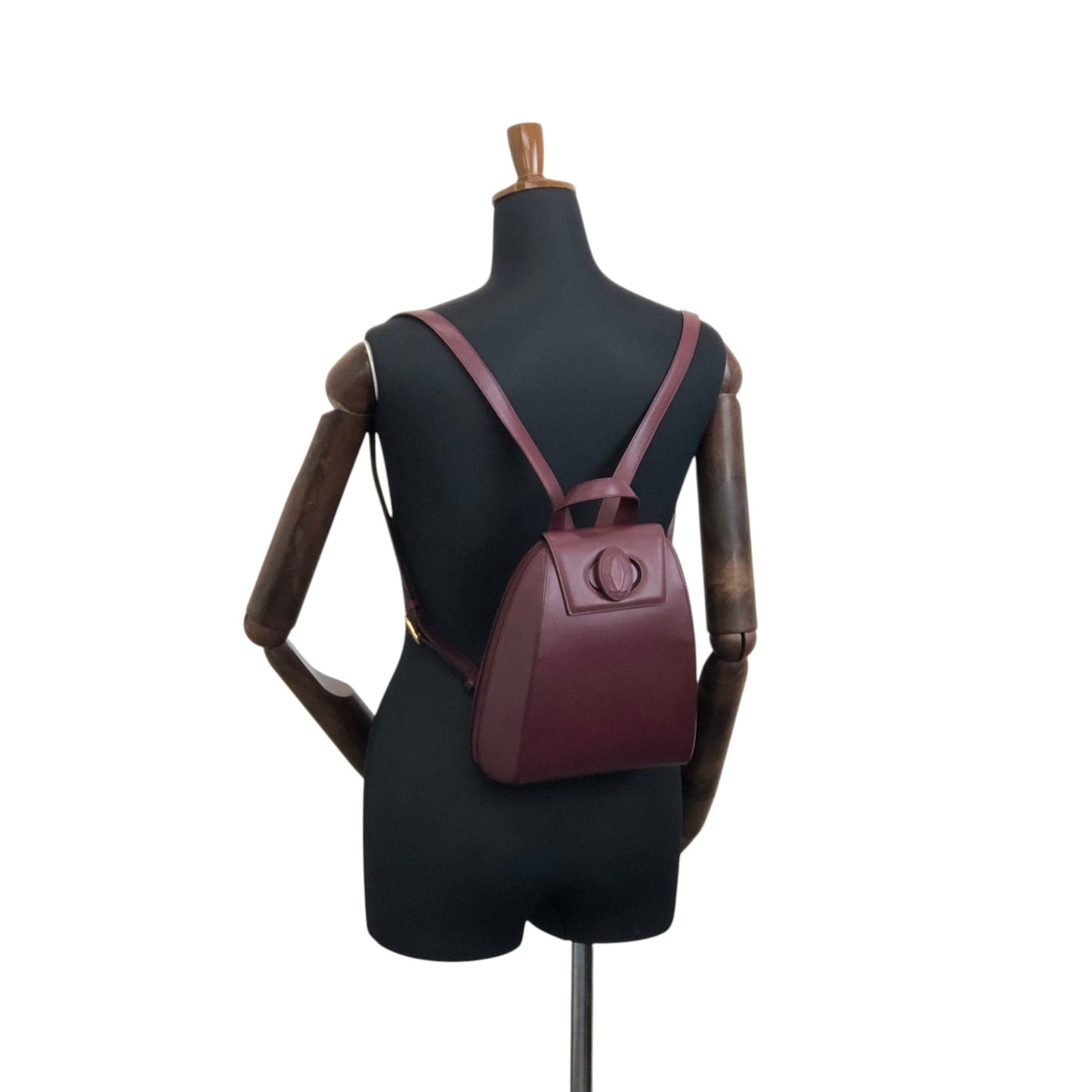 Cartier Turn Lock Backpack Bordeaux Vintage zi2dg4