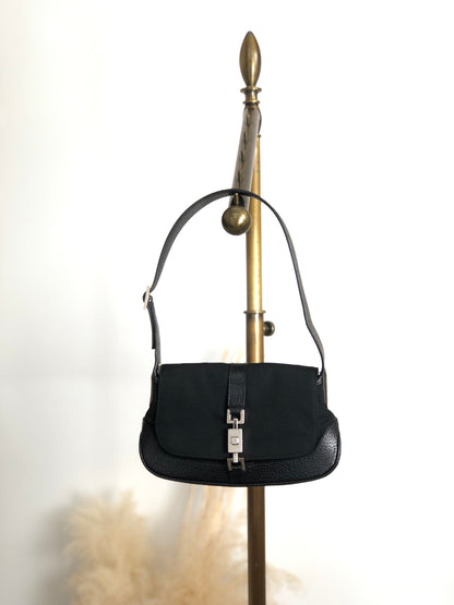 GUCCI Jackie Shoulder bag Black Vintage ja48kk