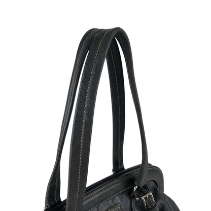 PRADA Triangle Logo Handbag Gray Vintage x8guys