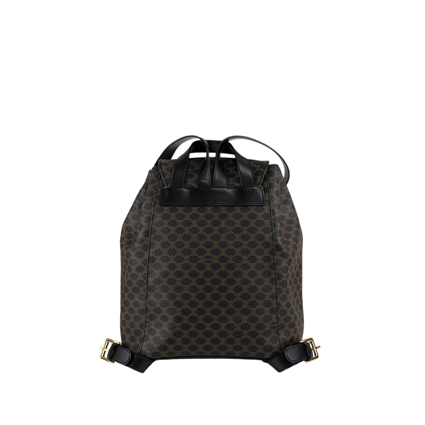 CELINE Macadam Logo Backpack Black Vintage ed4nn3