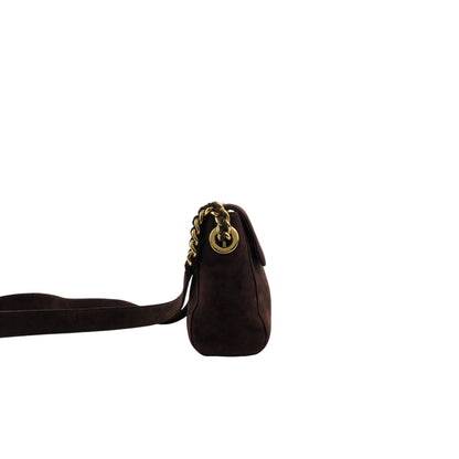 PRADA Logo Shoulder bag Brown Vintage psiphd