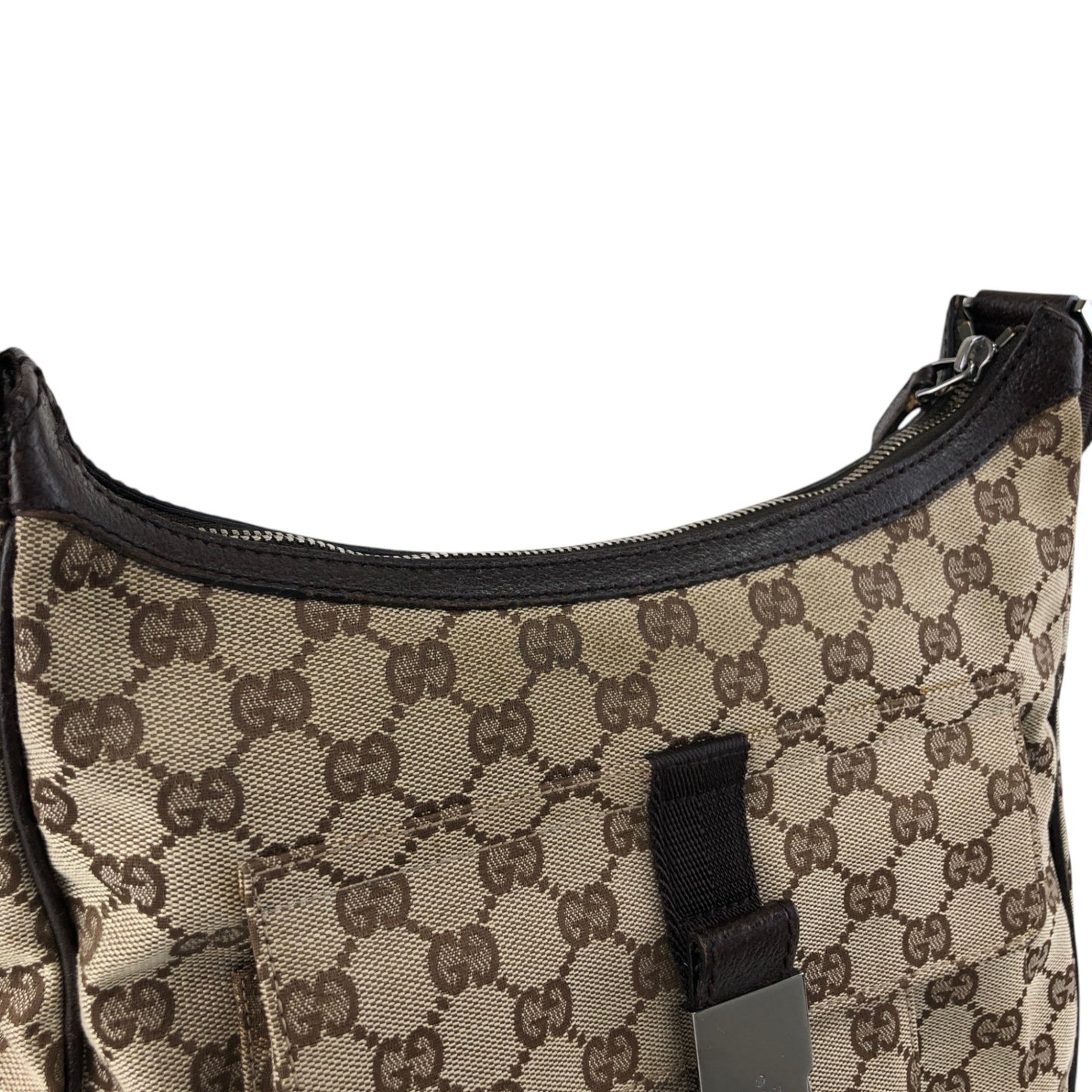 GUCCI GG Canvas Shoulder bag Brown Vintage arvcnf
