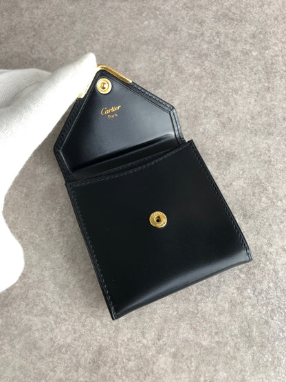 Cartier Coin Purse Black Vintage f2egru
