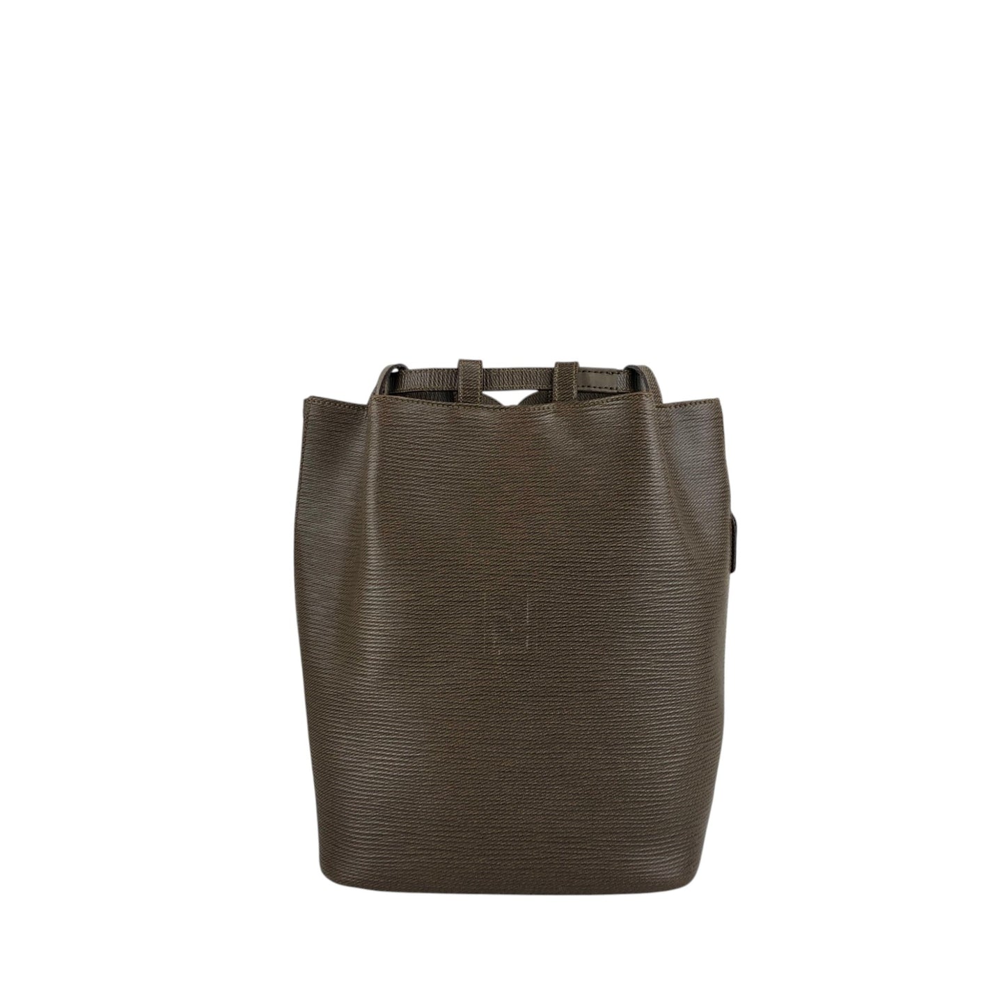 FENDI Logo  Drawstring Shoulder bag Brown Vintage z6vszr