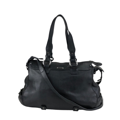 CELINE Triomphe Two-way Handbag  Shoulder bag Black Vintage 4xt5x6