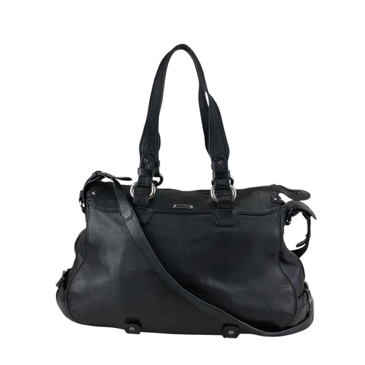 CELINE Triomphe Two-way Handbag  Shoulder bag Black Vintage 4xt5x6