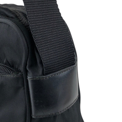 PRADA Tessuto Triangle Logo Shoulder bag Black Vintage bsftsu