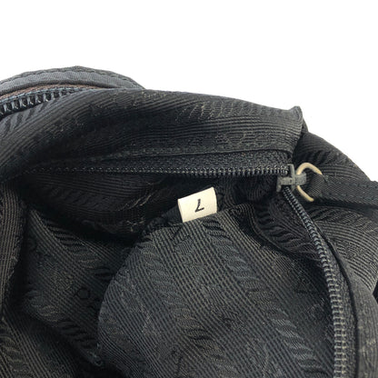 PRADA Triangle Logo Nylon Leather Hobobag Shoulder bag Black Vintage un6hfw