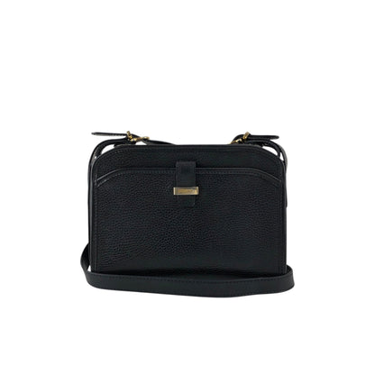 CELINE Logo Crossbody Shoulder bag Black Vintage ux8giy
