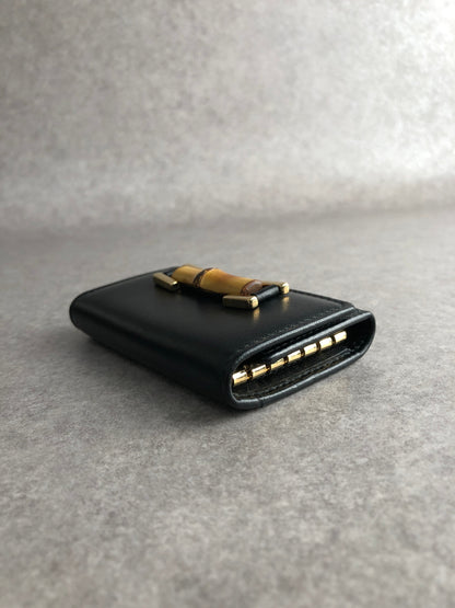 GUCCI Bamboo Key Case Black Vintage m4vr3k