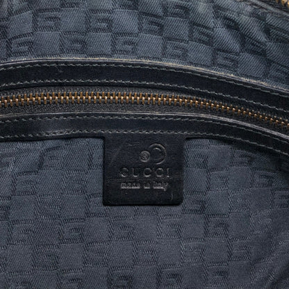 GUCCI Logo Embossed Shoulder bag Black Vintage zvzcf8