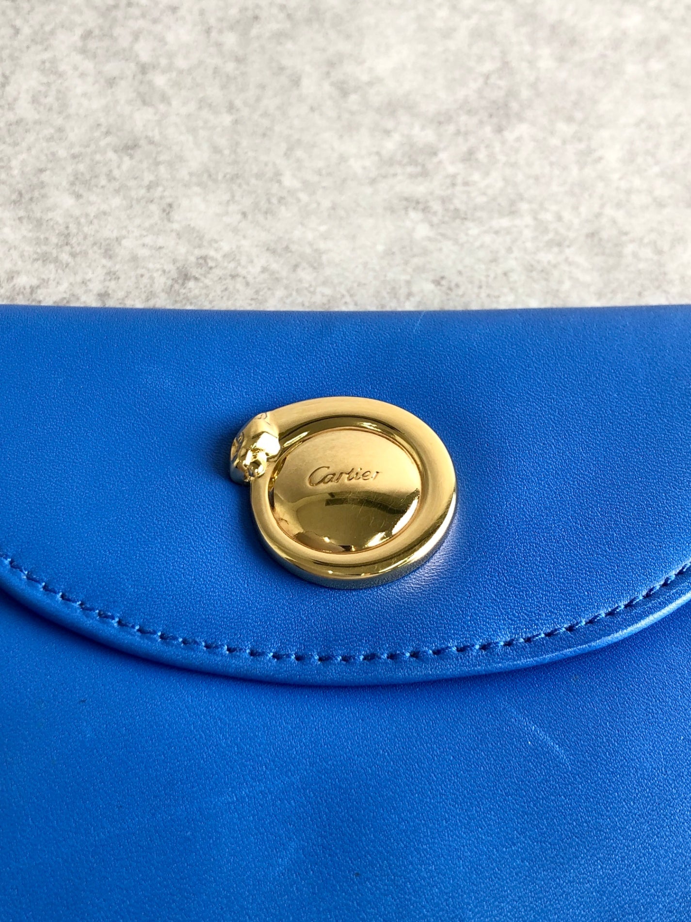 Cartier Coin Purse Blue Vintage ce4m82