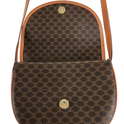 CELINE Macadam Blason Shoulder bag Brown Vintage ukvpkm