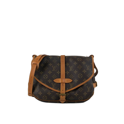 LOUIS VUITTON Monogram Shoulder bag Brown Vintage 27my8c
