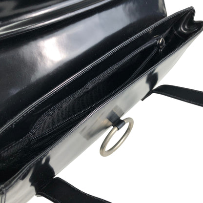 PRADA Logo Handbag Black Vintage 5yawfv