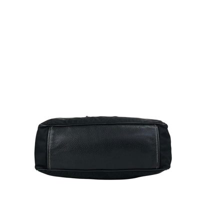 PRADA Logo Boston bag Totebag Black Vintage b57rj5