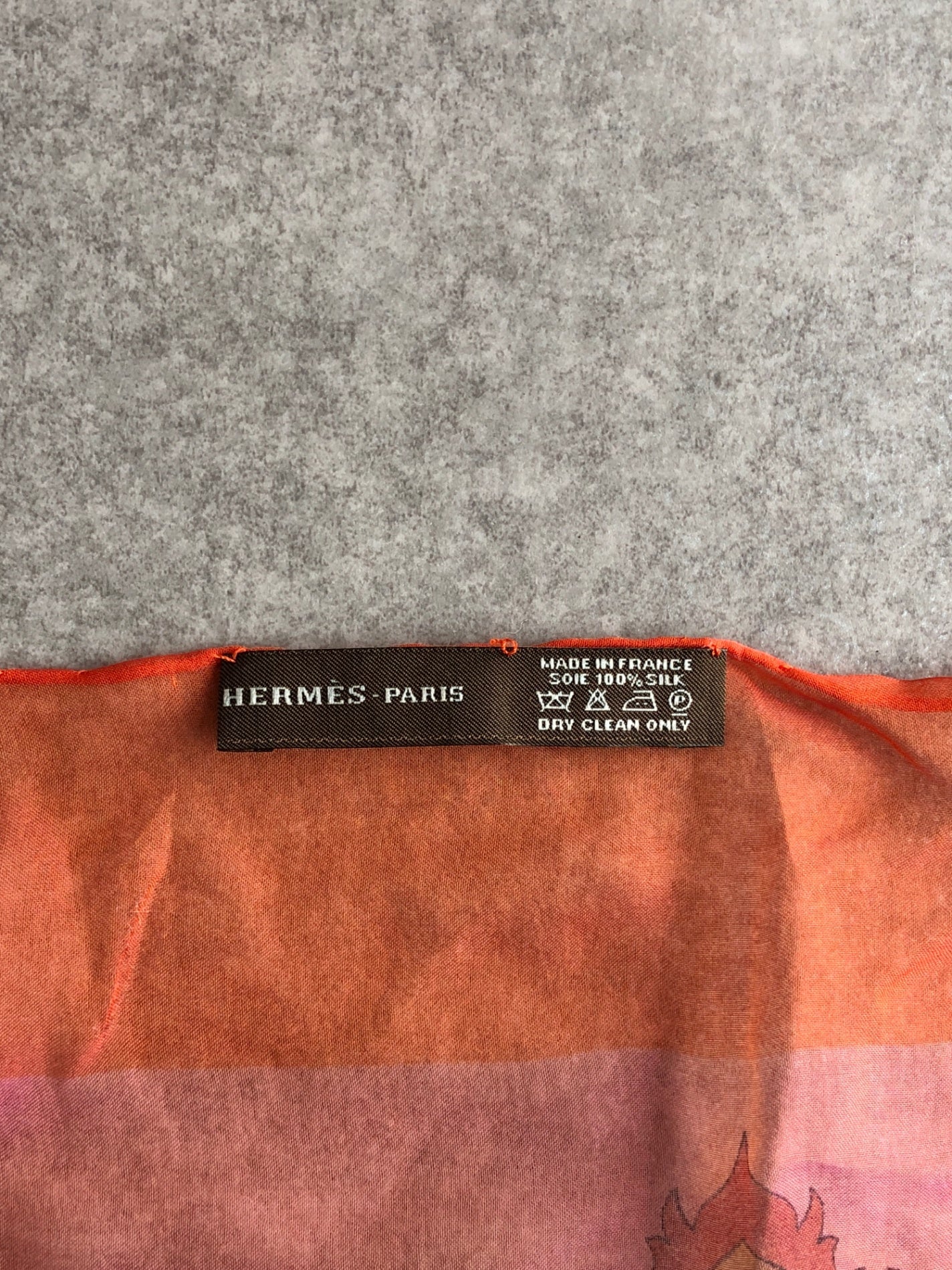 HERMES carriage Silk Scarf Orange Vintage jaxepu