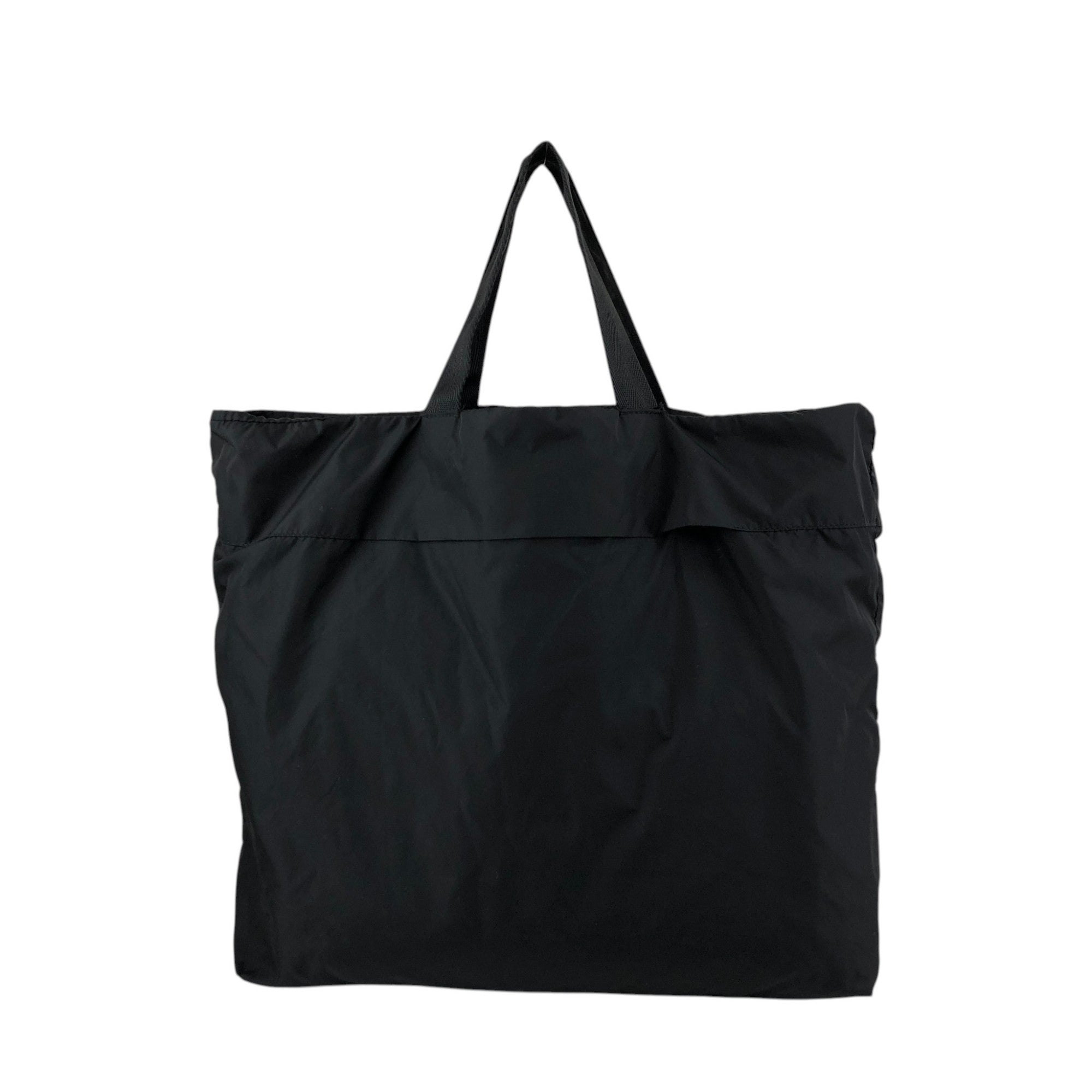 PRADA Tessuto Triangle Logo Handbag Totebag Black Vintage txv6yu