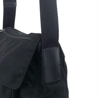 PRADA Triangle Logo Shoulder bag Black Vintage mv3hns