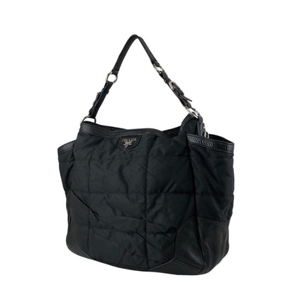 PRADA Logo Shoulder bag Totebag Black Vintage td4ahh