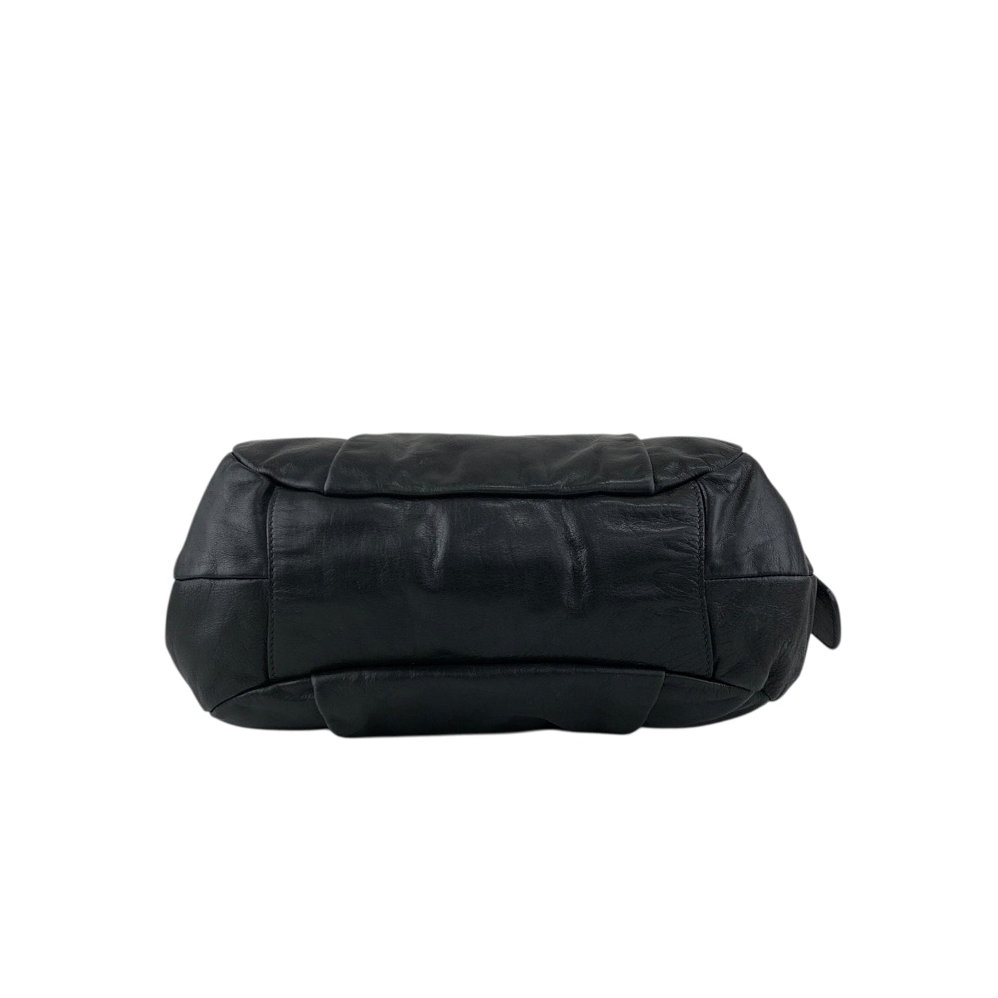 PRADA Logo Two-way Handbag Shoulder bag Black Vintage ashbj6