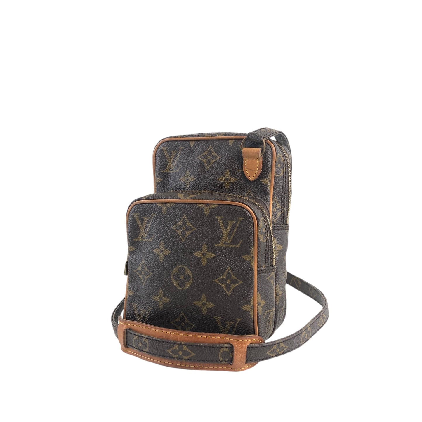 LOUIS VUITTON Monogram Shoulder bag Brown Vintage y5ytbv