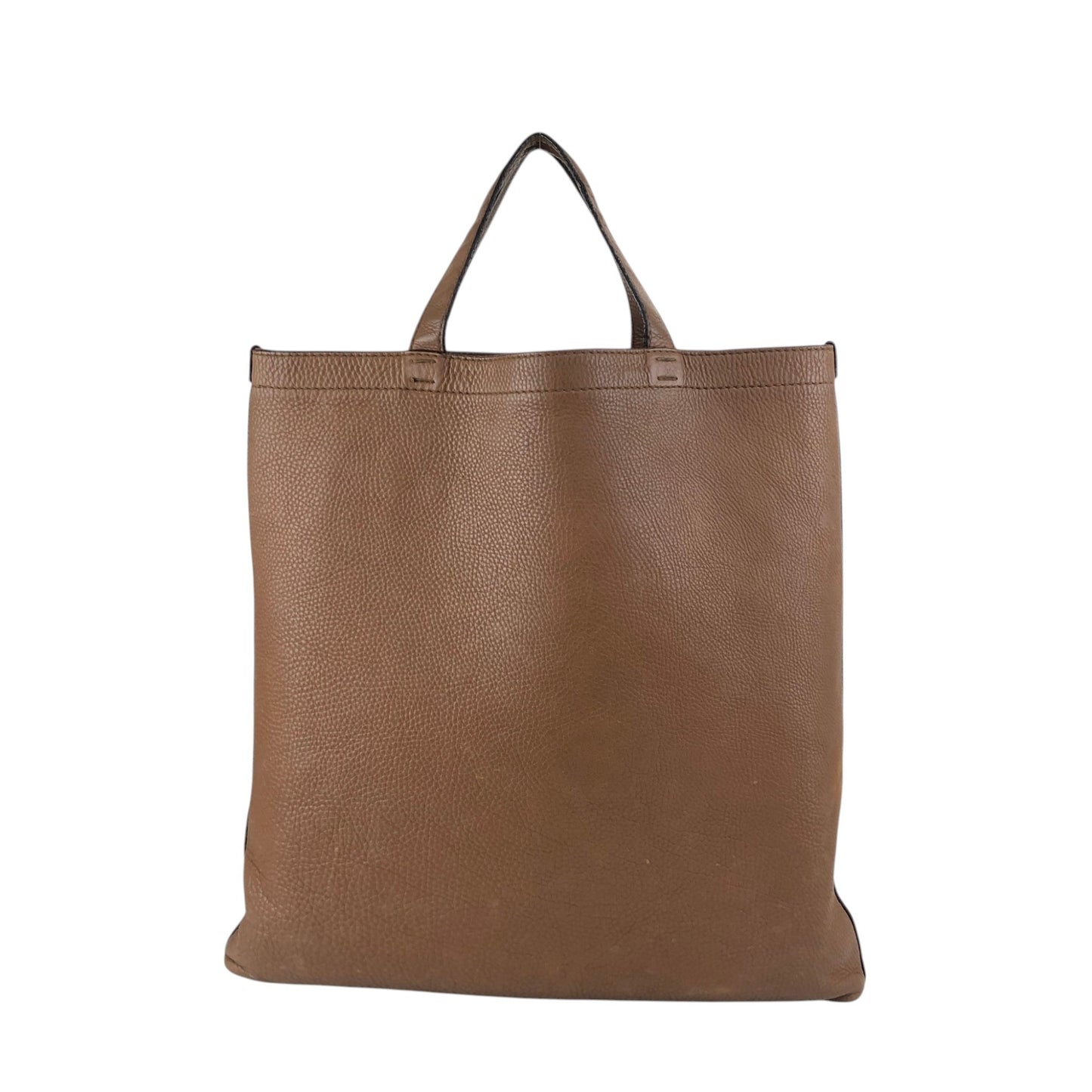 GUCCI Logo Embossed Totebag Brown Vintage 7tbu4m