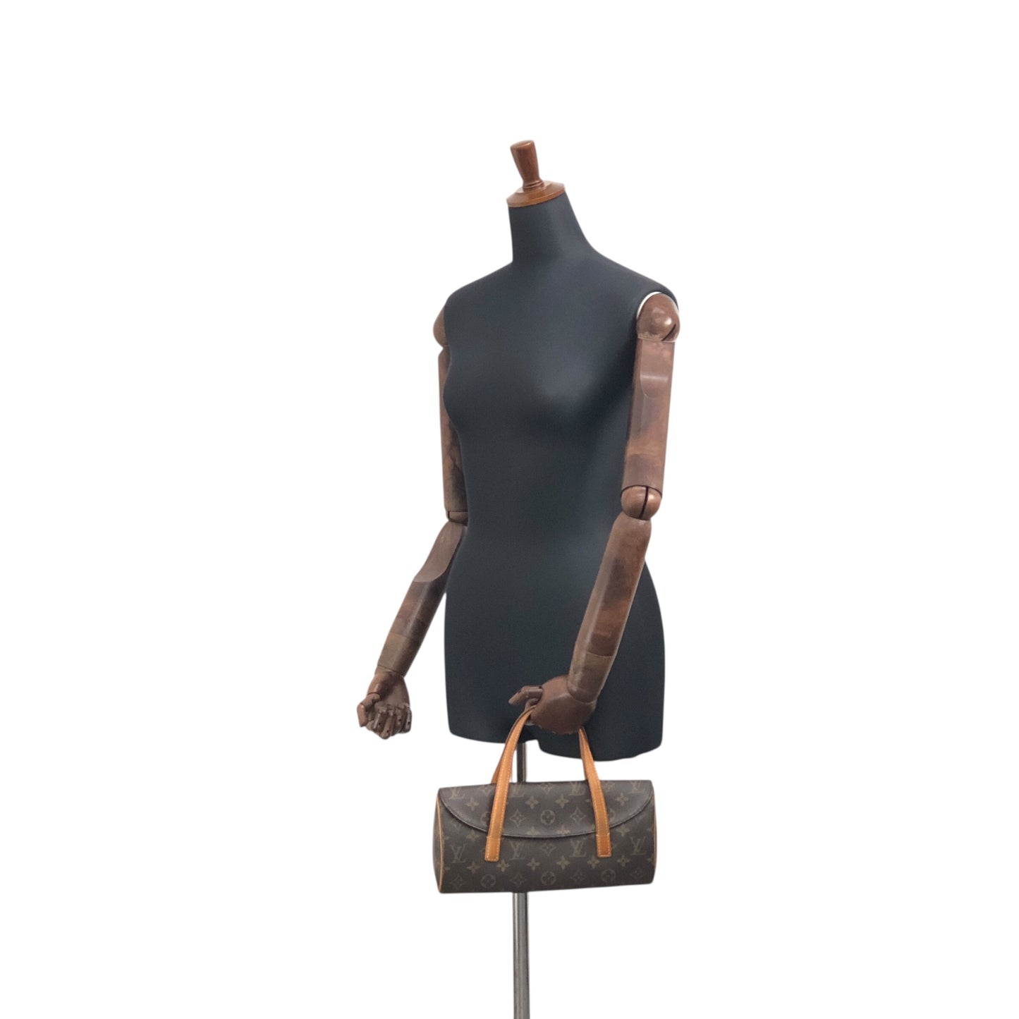 LOUIS VUITTON Monogram Handbag Brown Vintage kjp7uf