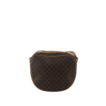 CELINE Macadam Gancini Shoulder bag Brown Vintage ymrfek