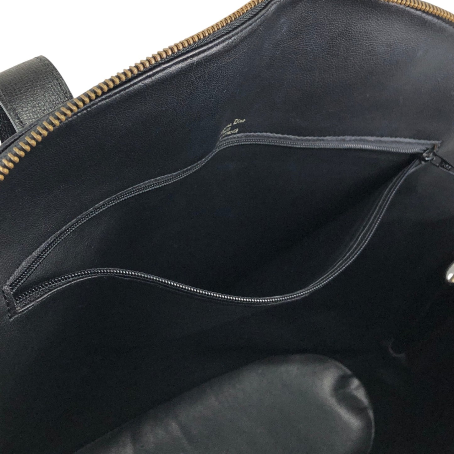 Christian Dior CD Logo Turn Lock Shoulder bag Black Vintage 7ng3ku