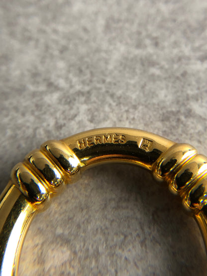 HERMES Scarf Ring Gold Vintage rdrk2a