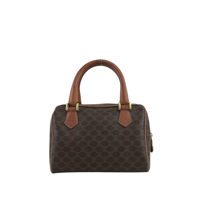 CELINE Macadam Two-way Handbag Shoulder bag Brown Vintage mncvkw