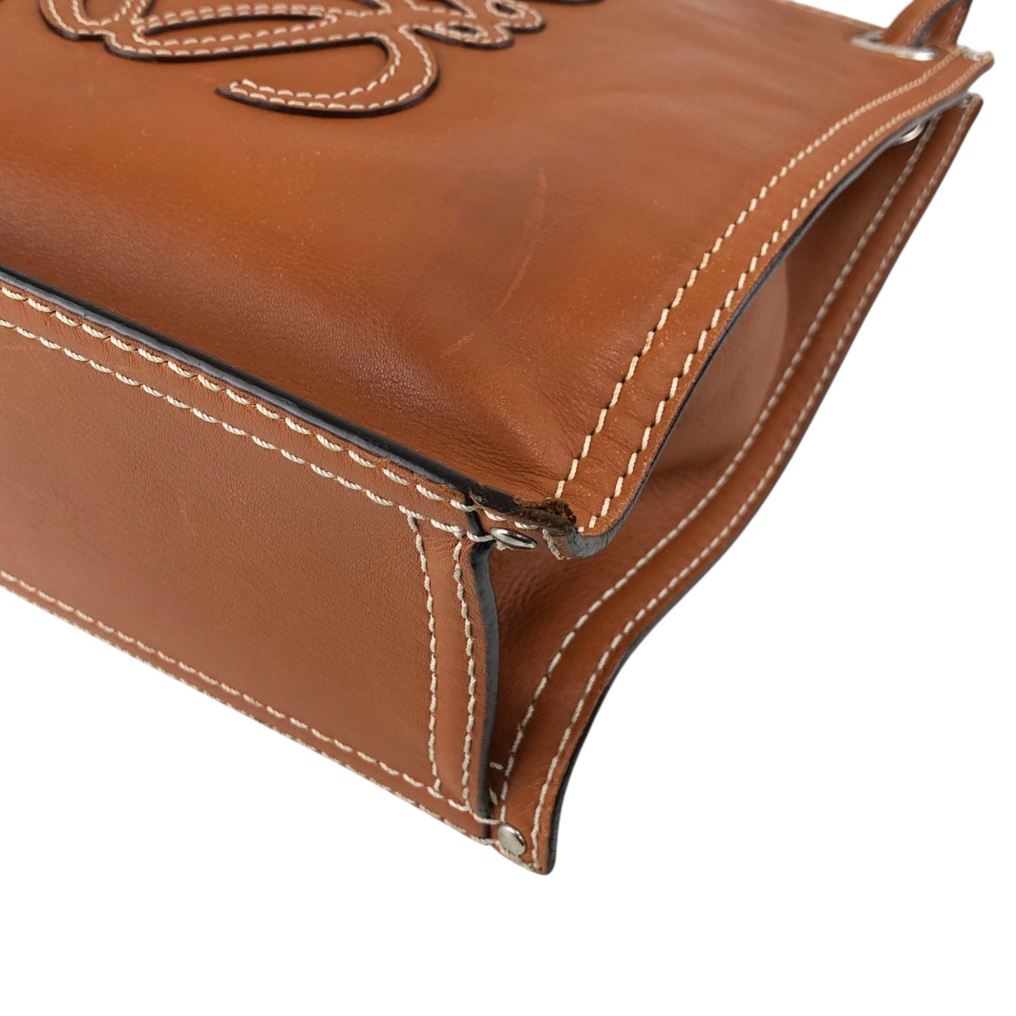 LOEWE Anagram Logo Shoulder bag Brown Vintage zn7dze