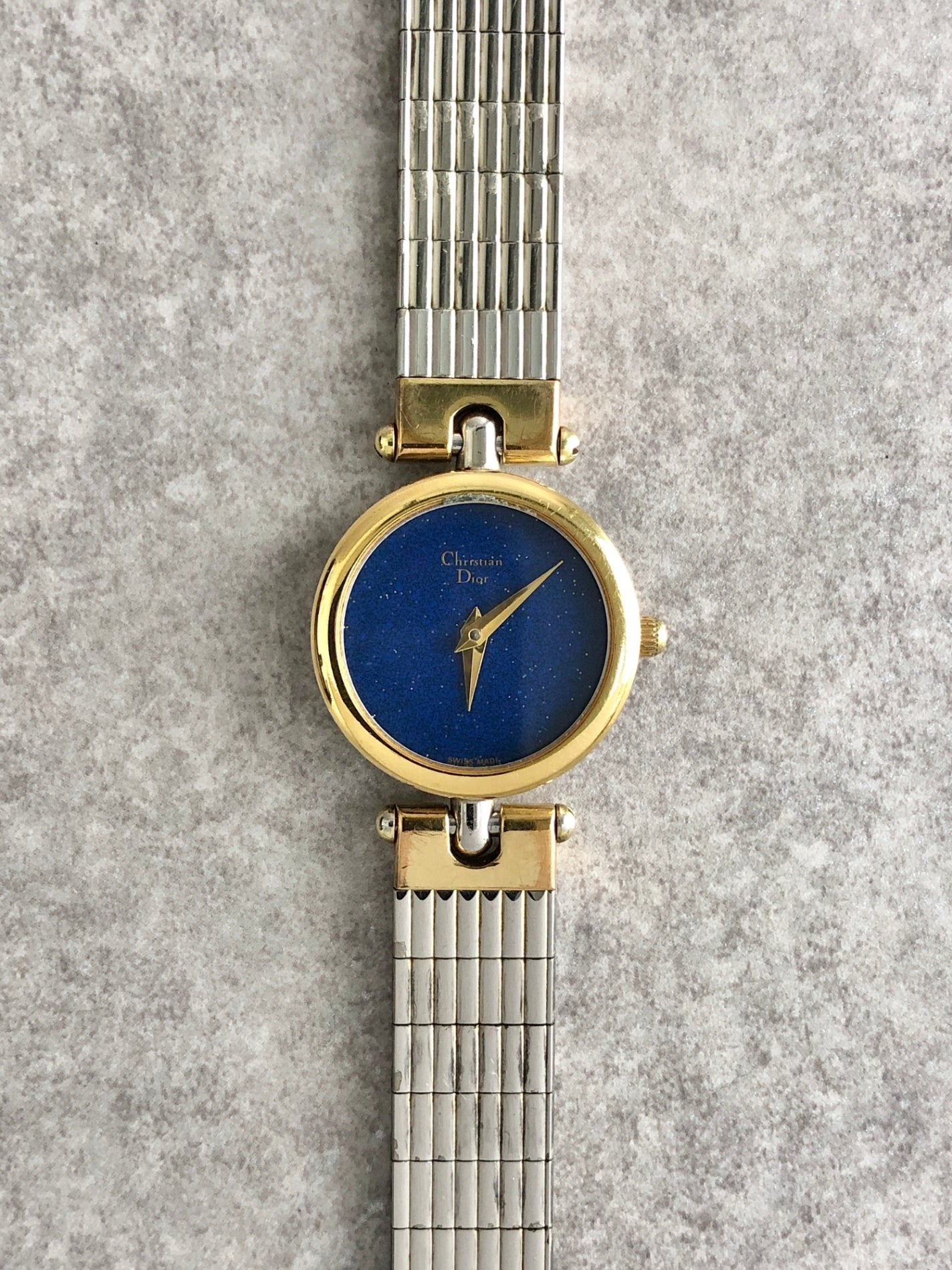 Christian Dior Logo Watch Silver 3025 Vintage f3fak4