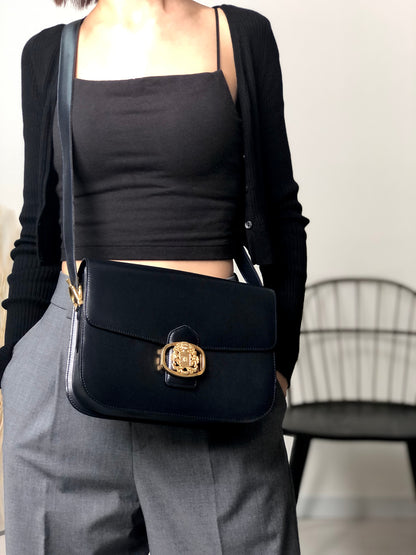 CELINE Blason Crossbody Shoulder bag Dark Navy Vintage adajxe