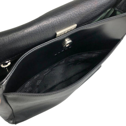 LOEWE Logo Embossed Shoulder bag Black Vintage mxivwm