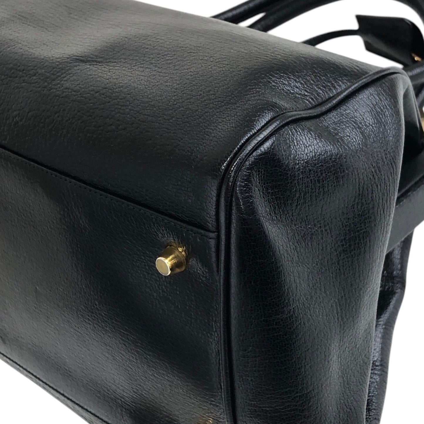 PRADA Handbag Boston bag Black Vintage ruijbf