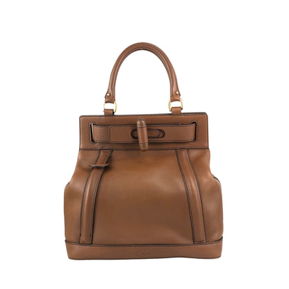 LOEWE Turn Lock Handbag Brown Vintage u4bec7