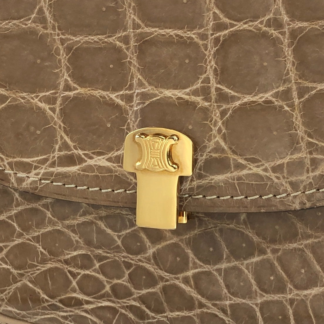 CELINE Blason Shoulder bag Brown Vintage 8xy6kp