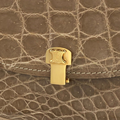 CELINE Blason Shoulder bag Brown Vintage 8xy6kp