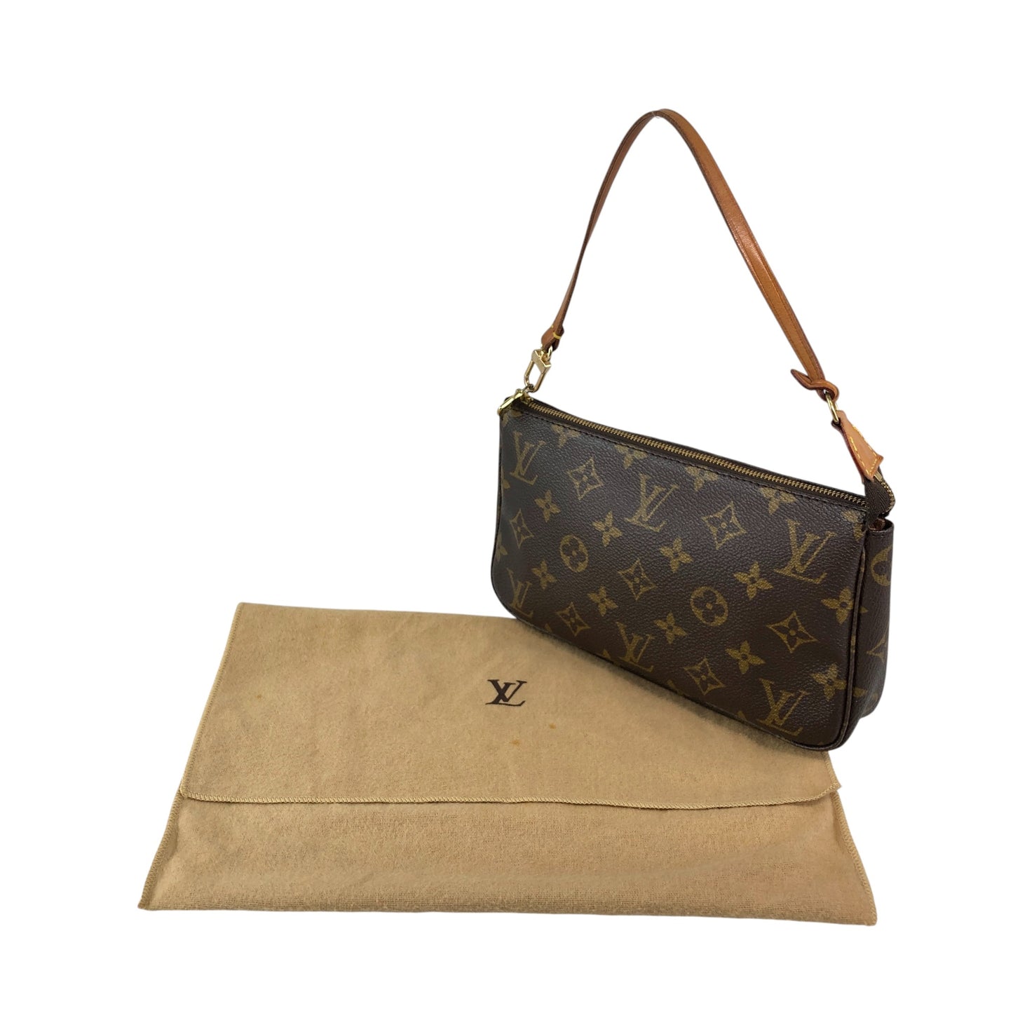 LOUIS VUITTON Monogram Small Shoulder bag Brown Vintage mmy3za