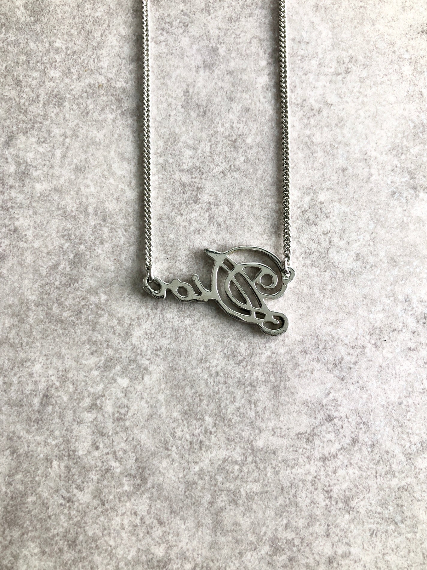 Christian Dior Dior Logo Necklace Silver Vintage kaxt7k
